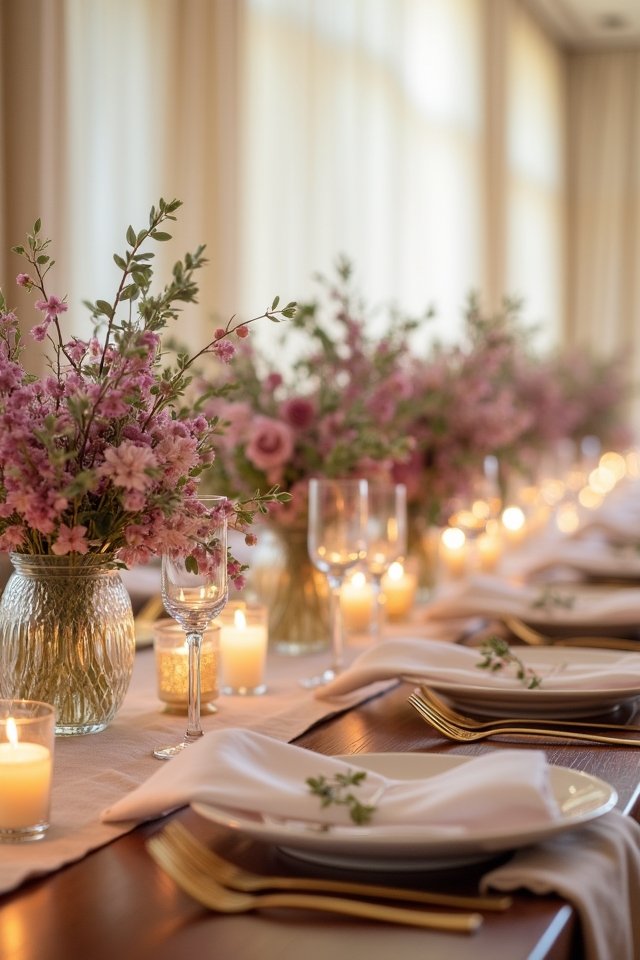mauve and beige elegance
