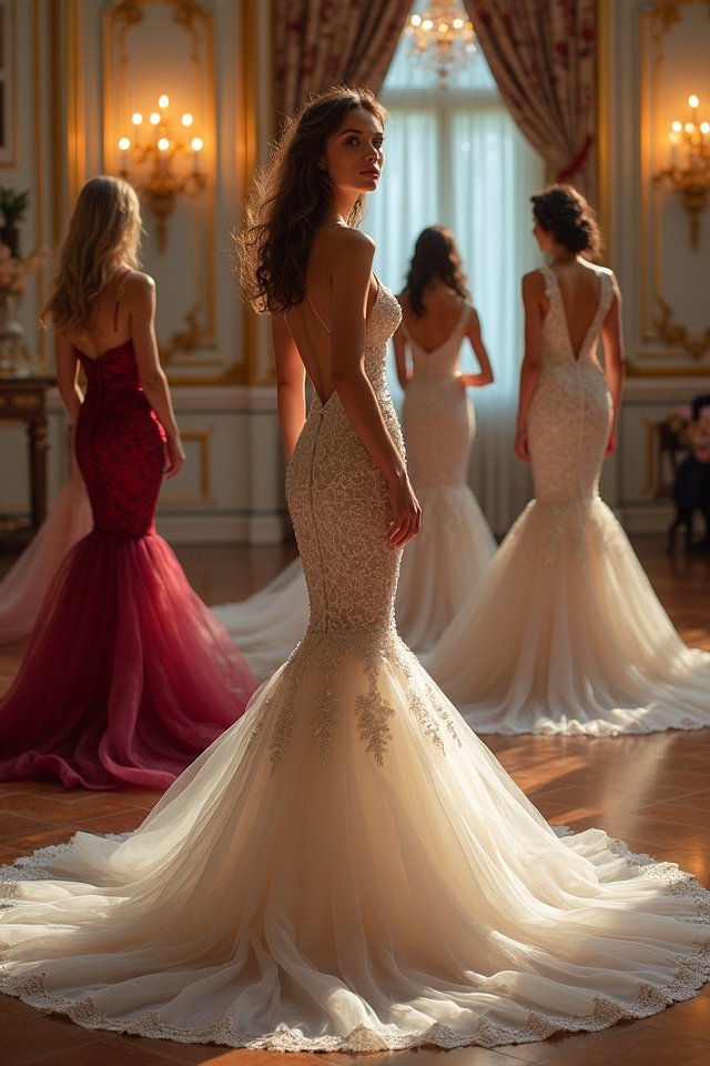 mermaid gown sweep elegance