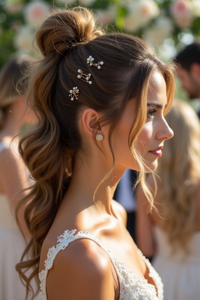 messy chic wedding hairstyle