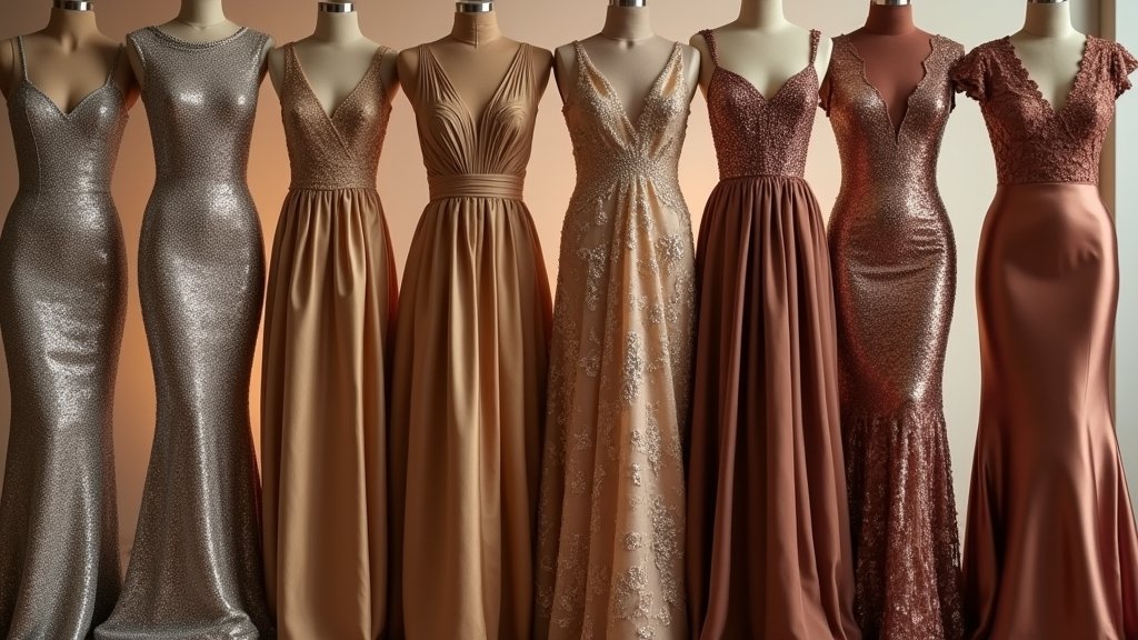 metallic black tie dresses