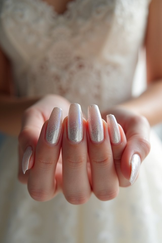 metallic pearl coated elegance