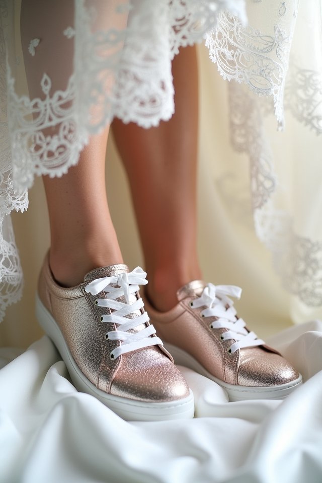 metallic sneakers for weddings