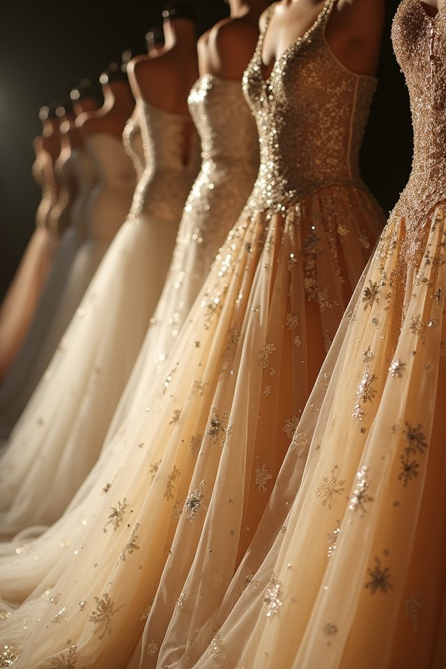 metallic wedding gown elegance