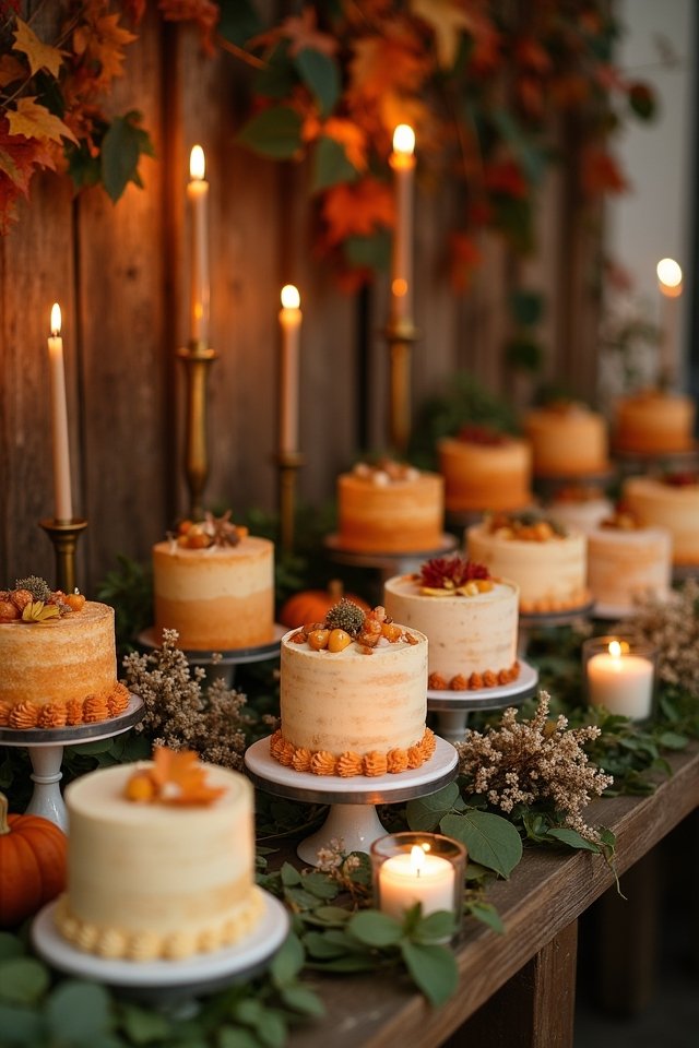 mini cakes for autumn celebrations