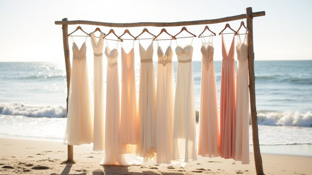 minimalist beach wedding attire