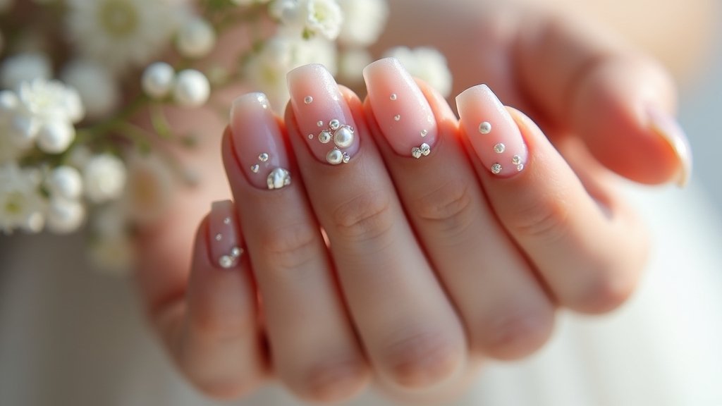 minimalist bridal nail designs