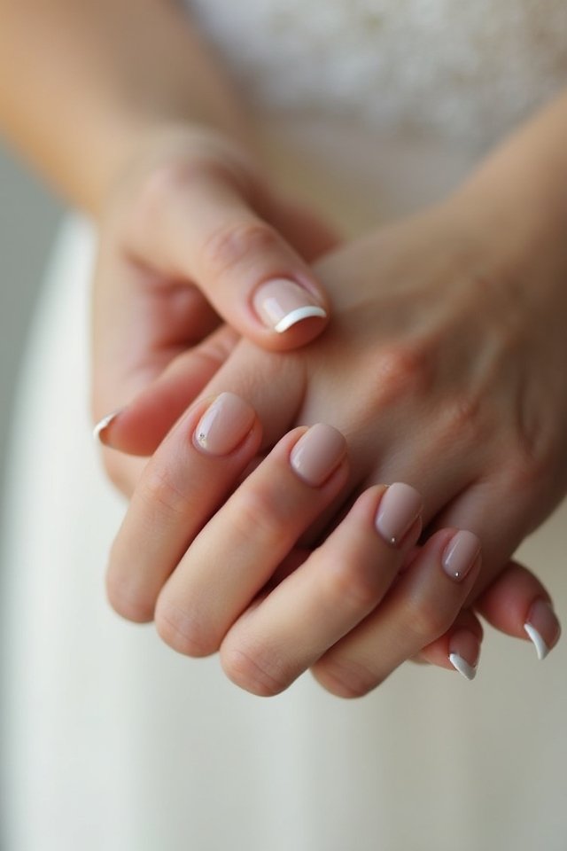 minimalist dot art nails