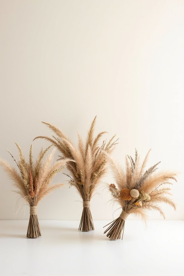 minimalist dried bouquet elegance