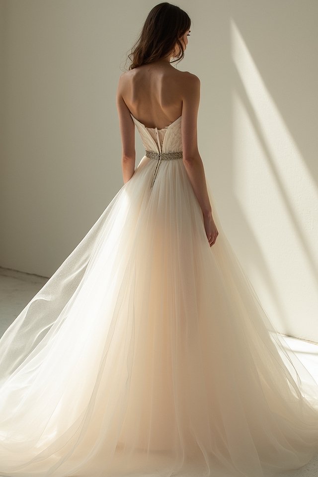 minimalist elegance in tulle