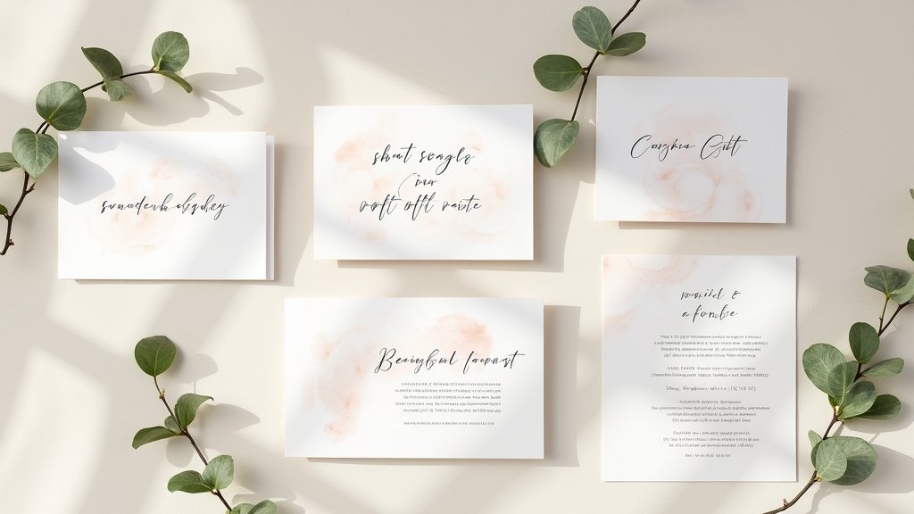 minimalist elegant wedding invitations