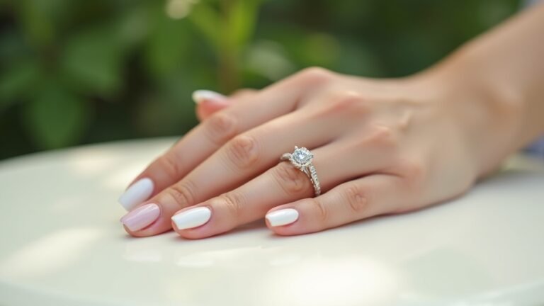 minimalist engagement announcement nails