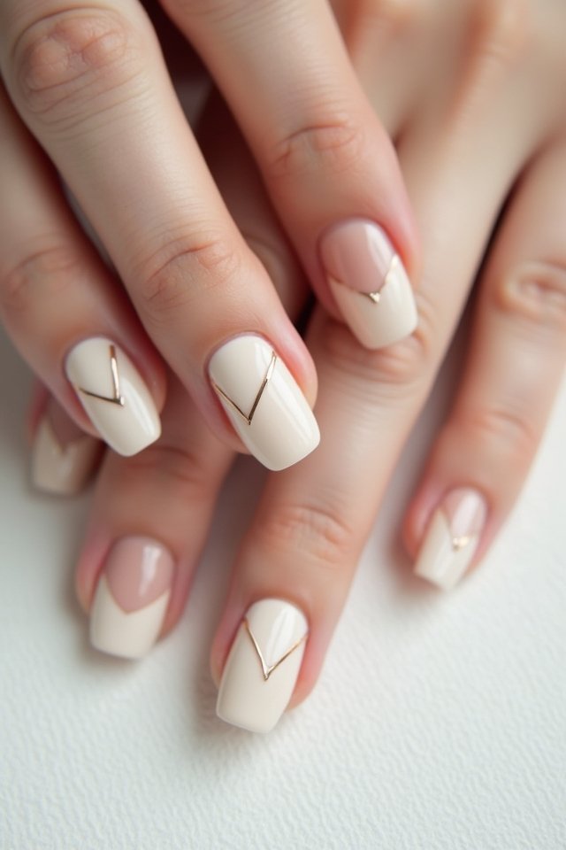 minimalist geometric nail designs