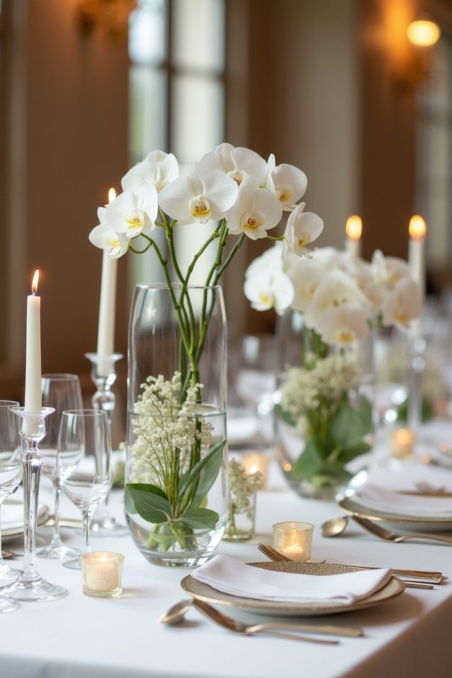 minimalist geometric wedding centerpieces