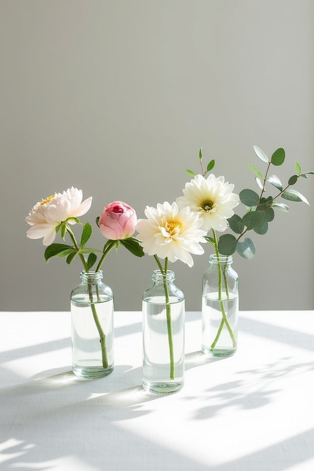 minimalist glass flower vases