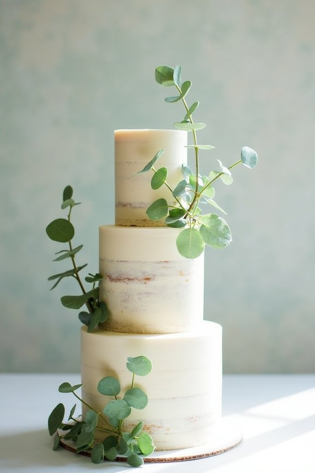 minimalist naked cake elegance