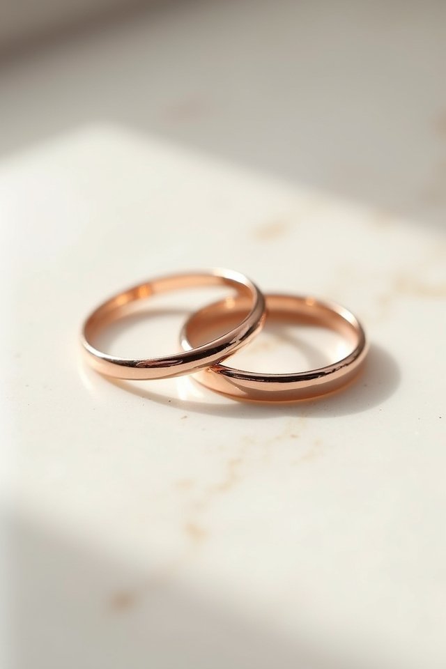 minimalist rose gold rings