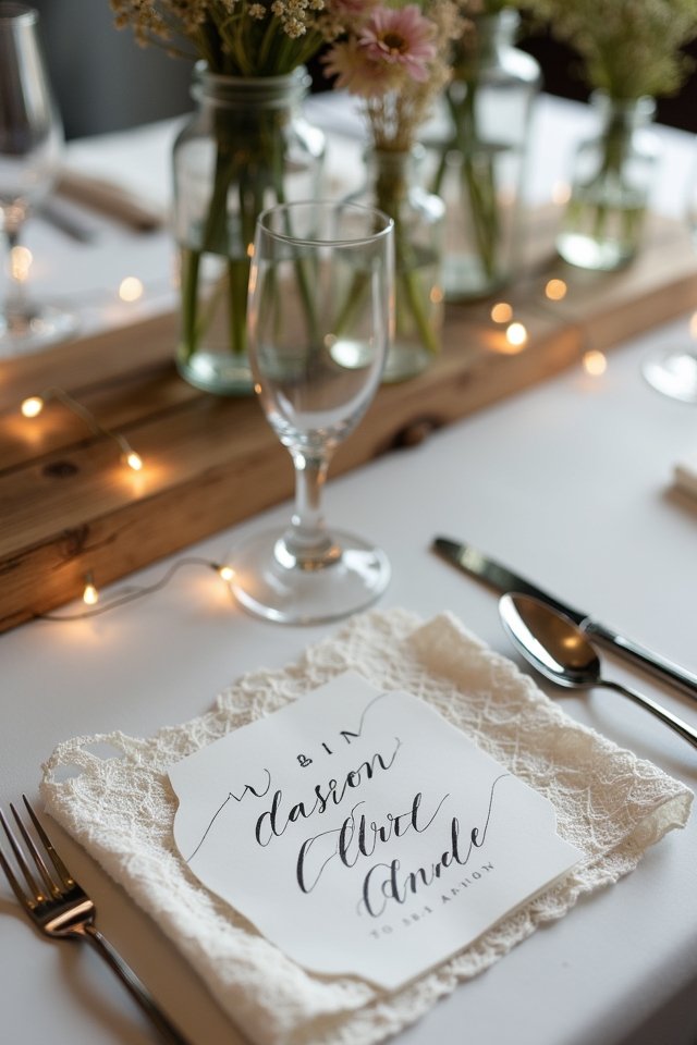 minimalist rustic wedding decor