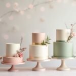 minimalist two tier wedding cakes