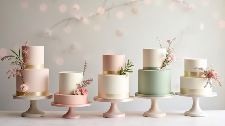minimalist two tier wedding cakes
