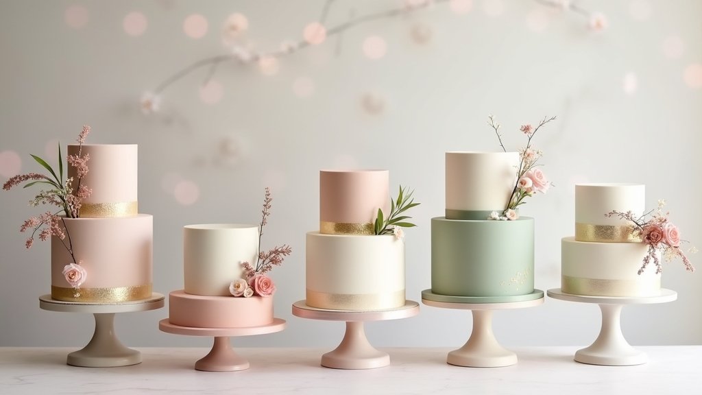 minimalist two tier wedding cakes