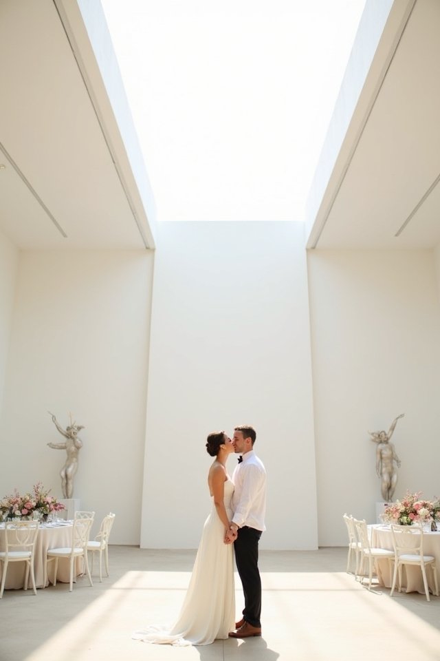 minimalist wedding art venues