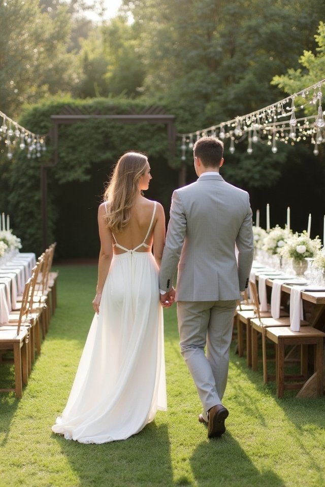 minimalist wedding attire elegance