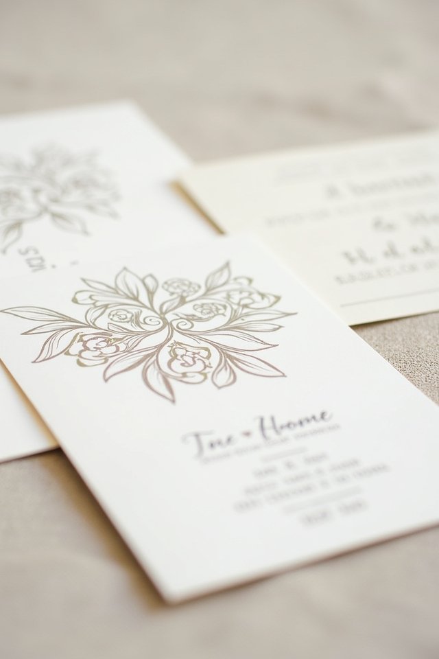 minimalist wedding invitation art