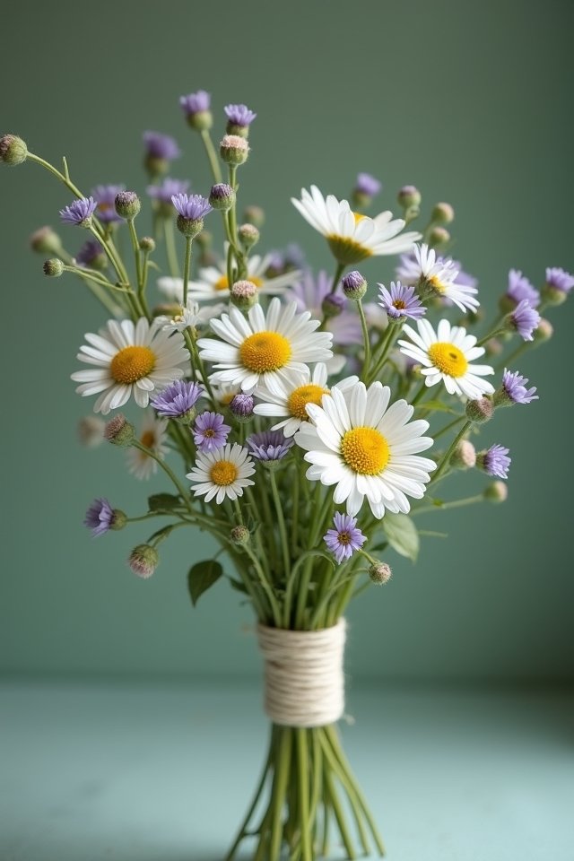 minimalist wildflower bouquet elegance