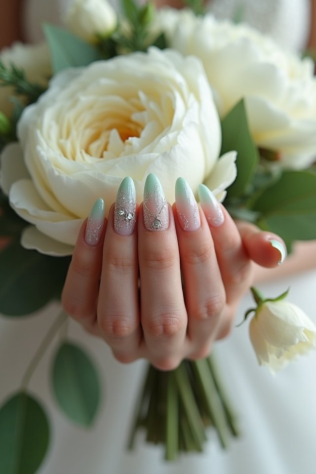 mint green ombre elegance