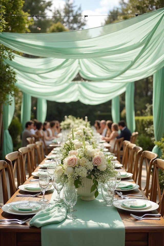 mint green wedding decor