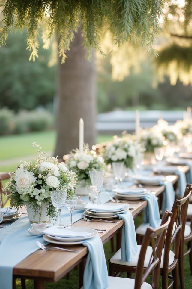 misty blue beach wedding
