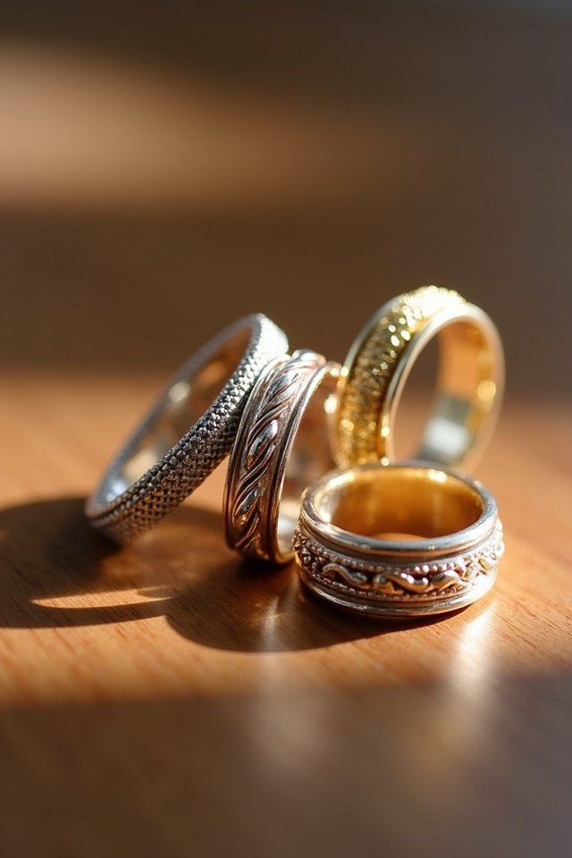 mixed metal wedding rings
