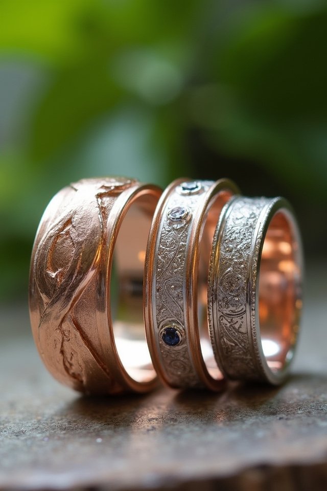 mixed metals wedding jewelry