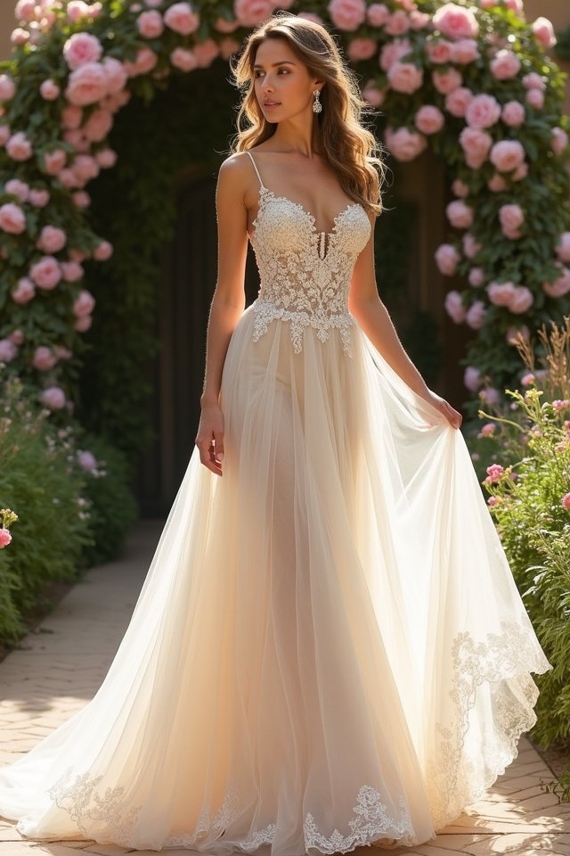 modern a line gown elegance