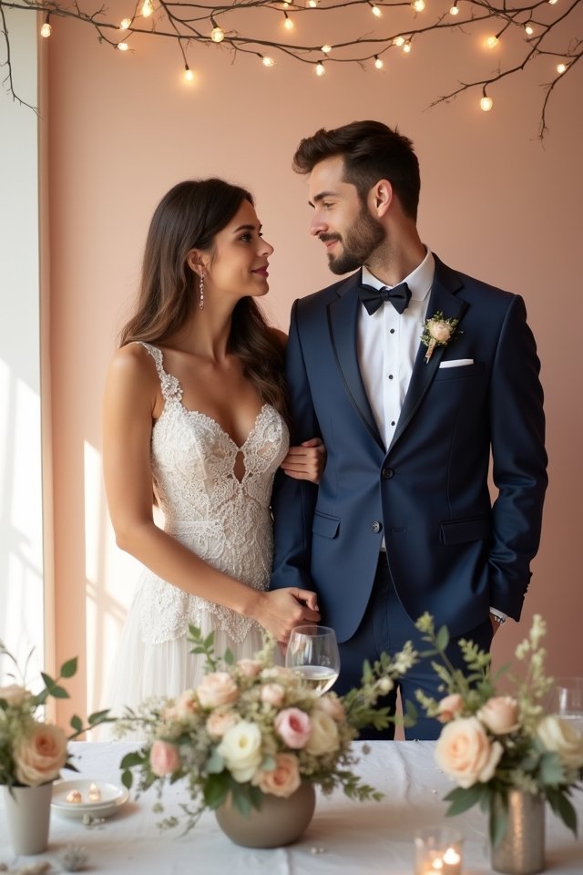 modern chic wedding attire