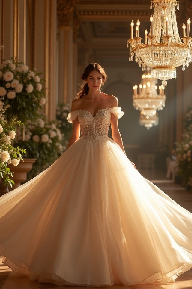 modern classic ball gowns