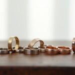 modern couple wedding rings