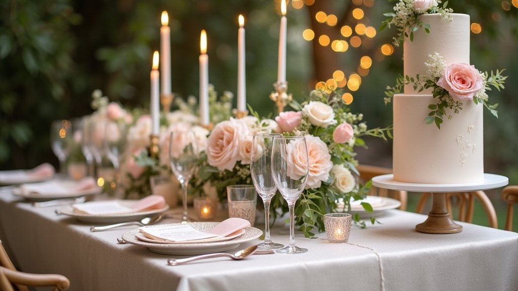 modern dreamy wedding details