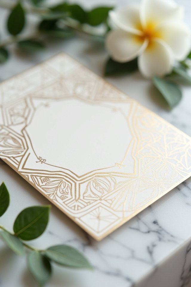 modern elegant geometric invitations