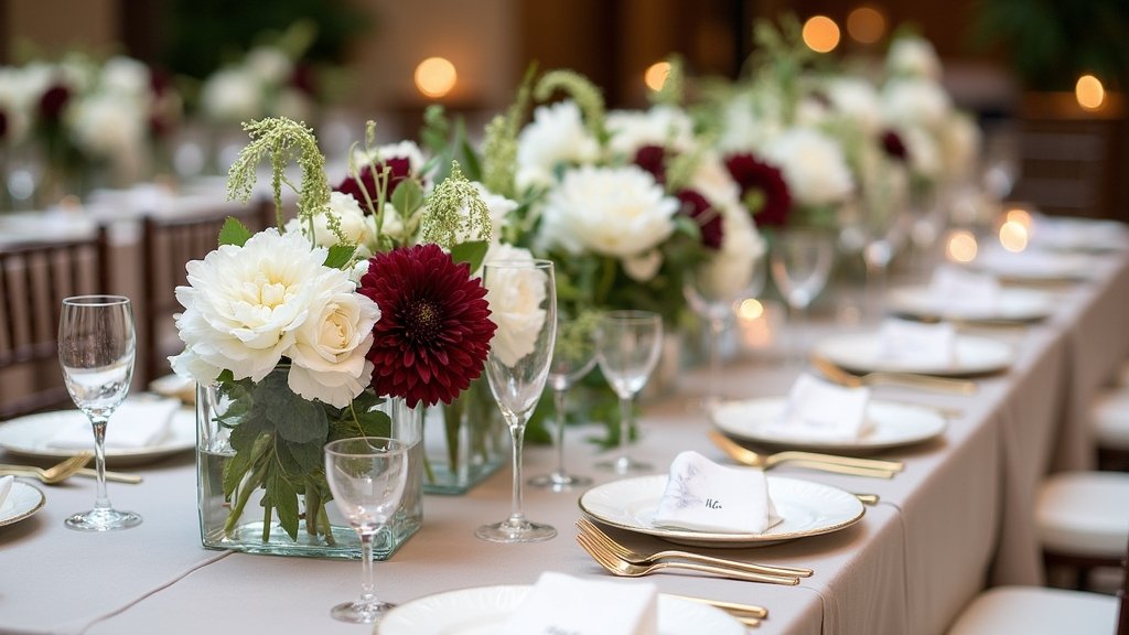 modern elegant wedding decor