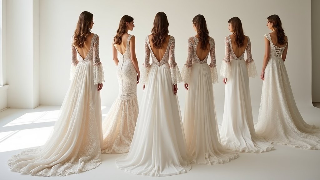 modern full sleeve wedding gowns