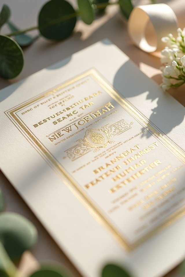 modern geometric foil stamping