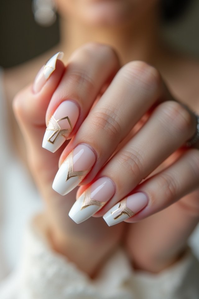 modern geometric nail elegance