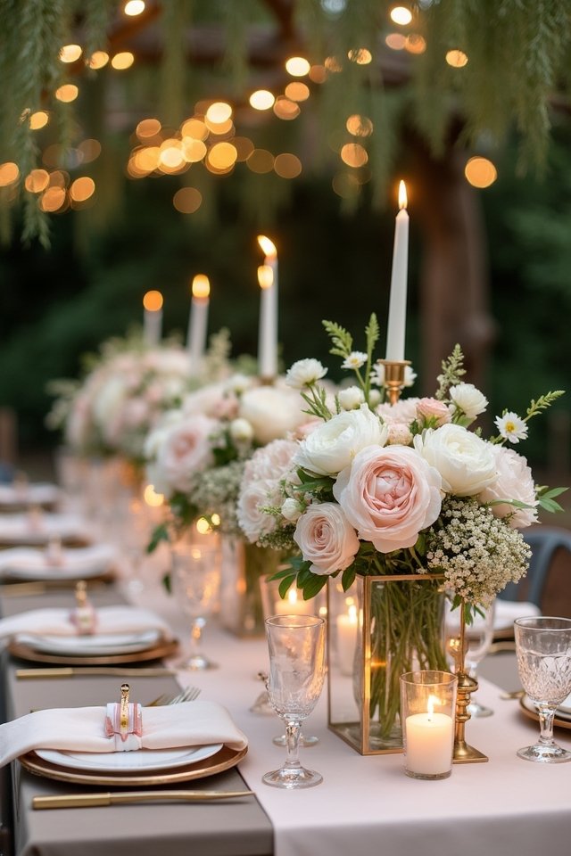 modern geometric wedding centerpieces