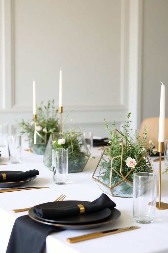 modern geometric wedding d cor