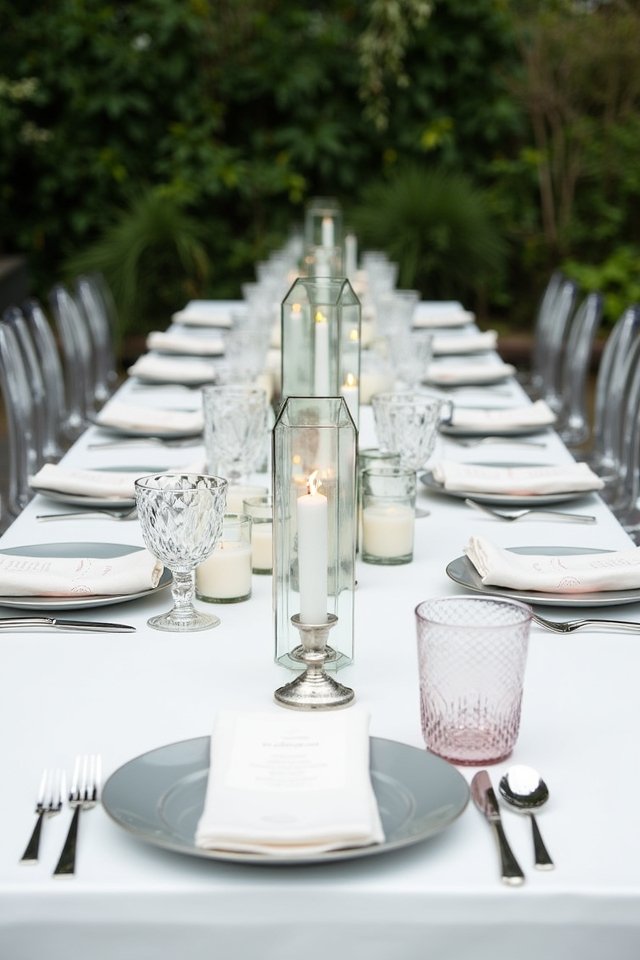 modern geometric wedding decor