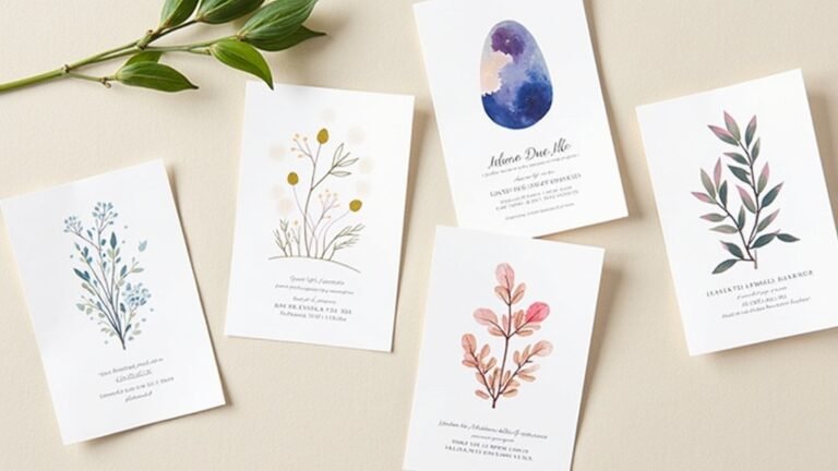 modern illustrated wedding invites