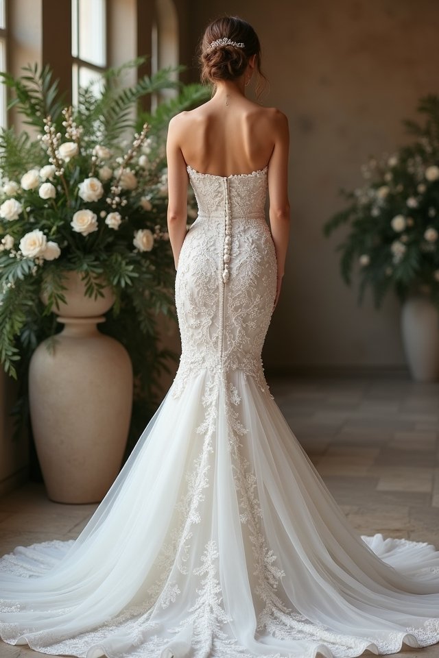 modern mermaid bridal gown