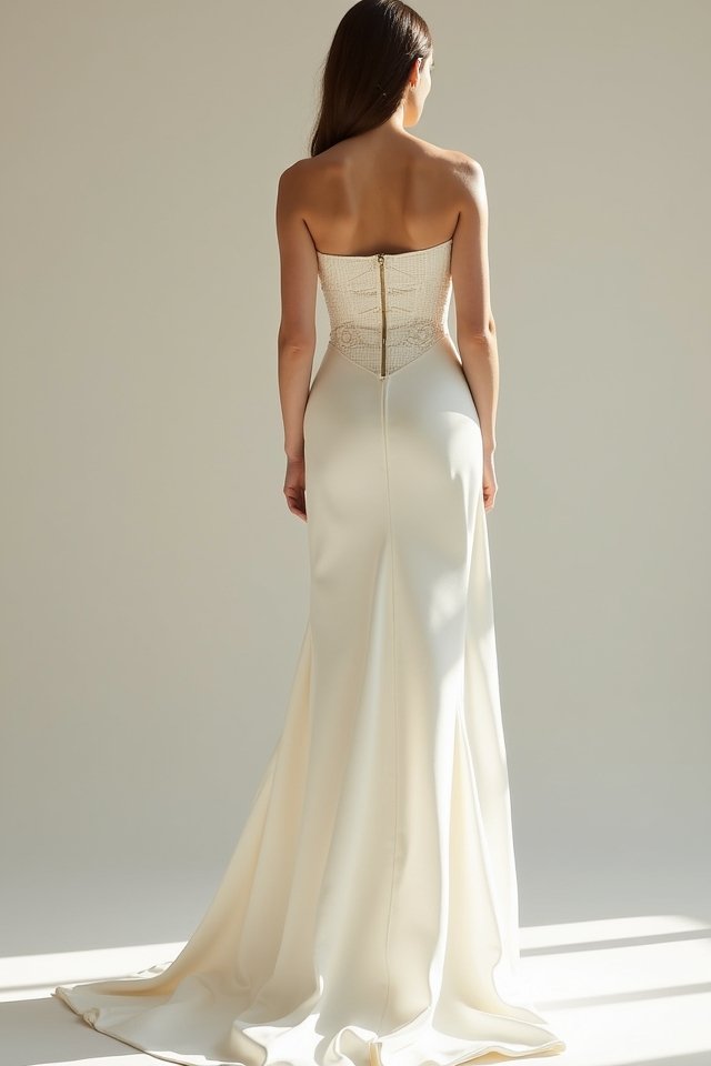 modern minimalist wedding gown