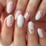 modern minimalist wedding nails